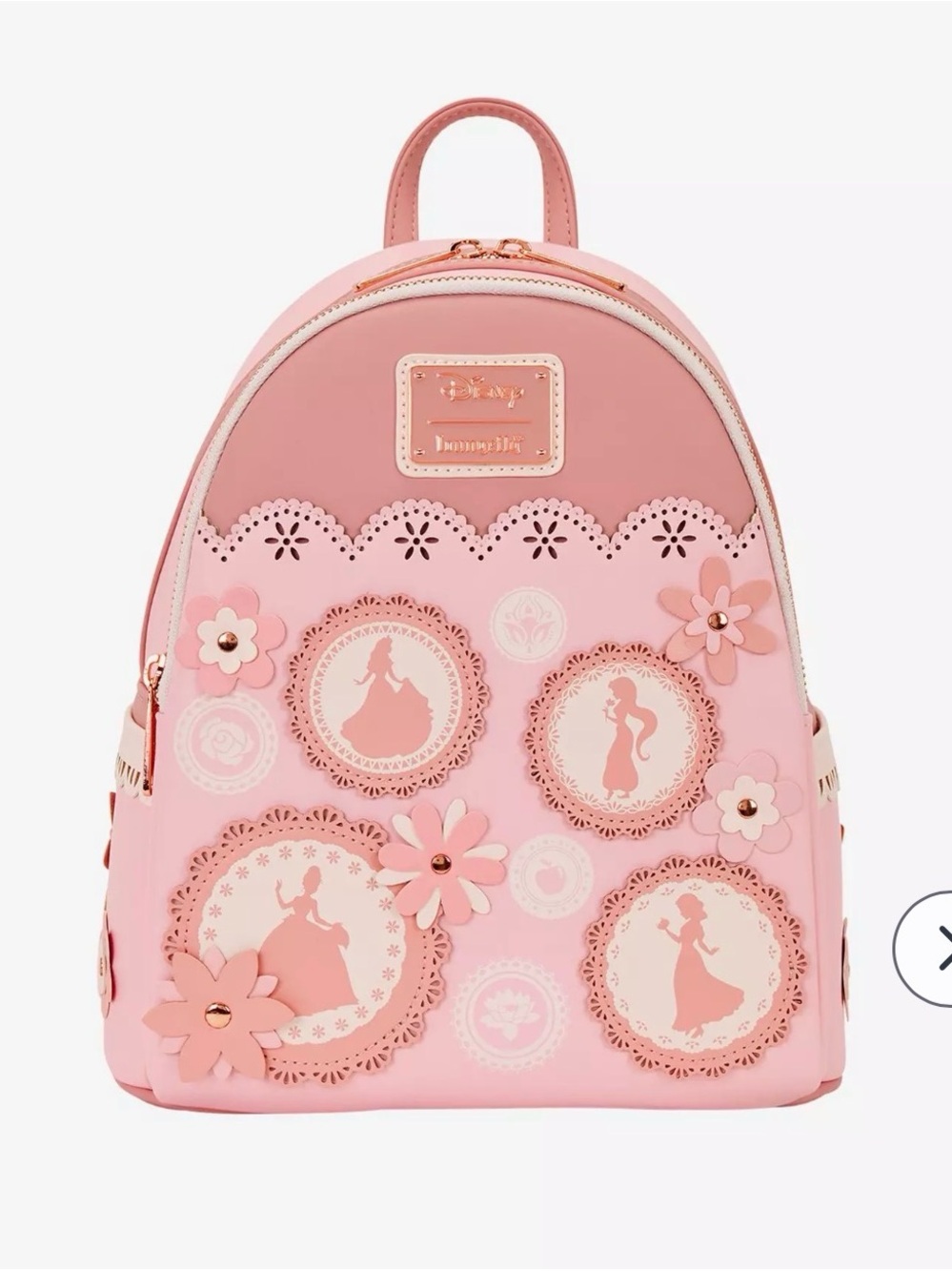 Loungefly Disney Princesses Silhouettes Floral Lace Mini Backpack